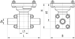 Ball shut-off valve ATEK.491811.117