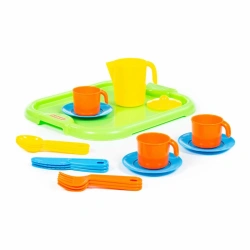Set of children's crockery "Anyuta" with a tray for 3 persons, Article No. 3872
