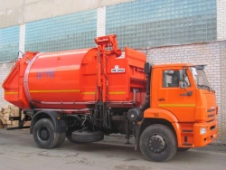 Side-loading rubbish truck KO-449-05 (based on chassis KAMAZ-53605-A5, 53605-5N)