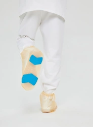 Personal protective equipment for feet made of polyvinylchloride film material: special additional decontaminated footwear