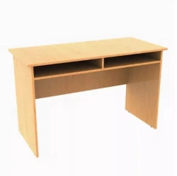 Wooden classroom table with pedestal
