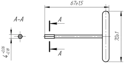 Wrench S=4, article no. 319.018