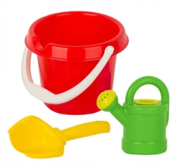 Sand set in a net "Pouncy" (scoop, watering can 0,2l, bucket 0,85l)