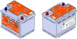 Rechargeable lead starter battery TUBOR EFB 6ST-60.0 VL