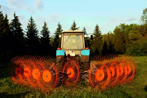 Wheel-Finger Rake H90V8C for Hay Gathering