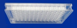 Disposable tablet for laboratory research according to TU 32.50.50-017-54287340-2021: Tablet PLC-3-96-0,3-PC with lid