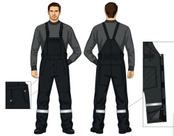 Men's dungarees for protection against low temperatures SMA225-104/001-DKB