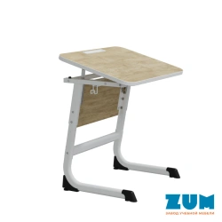 Pupil's table "Logic" adjustable, single-seat, 3-5 g.r. (with table top angle adjustment), ZUM - SU.1.35.LU