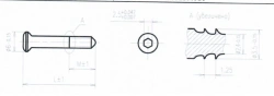 Steel tightening screw 3.5mm 38mm