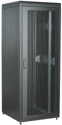 LN05-47U88-PM ITK LINEA N 47U 800x800mm perforated glass front doors rear metal black.