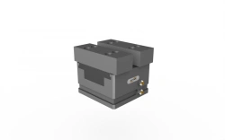 Self-centring pneumatic vise