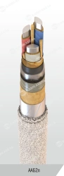 Power cable with aluminium conductors with paper insulation impregnated with viscous or non-flowing composition for voltage 6, 1