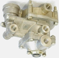 Trailer brake control valve with double conduit actuator and breakaway valve 25.3522210