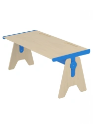 Two-seater adjustable desk / blue