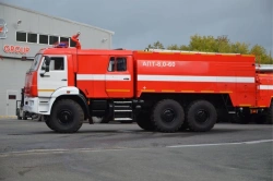 Foam extinguishing vehicle APT-(8,0-9,0)-60, type 58815K43118, modification APT-(8,0-9,0)-60 (43118), on chassis KAMAZ-43118-A5,