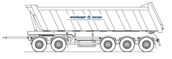 Five-axle tipping trailer AK-590
