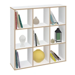 Polini Home Smart Cube 9-piece shelving unit, white, plywood effect, article number 0002104.9