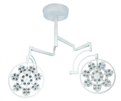 Surgical ceiling luminaire with emergency power supply adjustable two-block "EMALED 500/500"