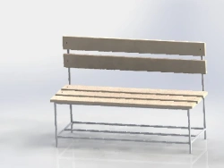 Locker room bench