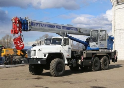 Truck crane ??-55713-3B-1 and its modifications (with the use of the cabin ??-55713.52.100-6 and its modifications) (special, au