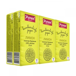 Three-Layer White Paper Napkins with Lemon Scent - 240 Count