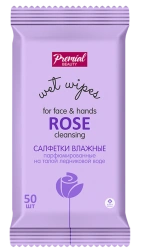 PREMIAL la fleur Aromatherapy wet cleansing wipes,rose 1/50/10