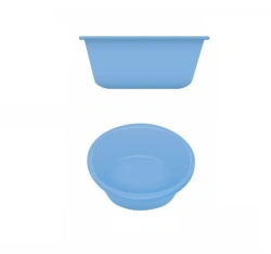 Medical disposable sterile round bowl (transparent/blue/red/yellow) 500 ml by 1/2/3/5 pcs. in a package.
