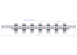 Cross rail with counter rail of the project 2766.34.000