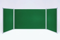 Magnetic chalkboard with three sections