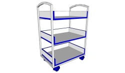 Metal library trolley
