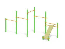 CRM 7.12 Cascade of five tourniquets and bench for press exercises
