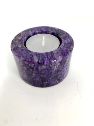 Round candlestick (charoite)