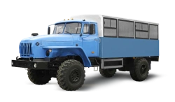 Specialised passenger vehicle Ural 32552-63 with "4320" type cab (Possible equipment: gearboxes)