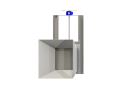 Shield gate hopper Vökker FR-4R-P1-BN 700 x 700