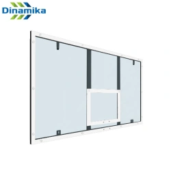 Basketball game shield made of plexiglass (on a frame)