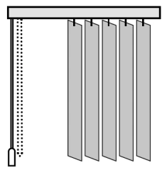Amigo vertical fabric blinds