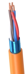Fire-resistant cable with copper conductors, insulated with organosilicon rubber for rated alternating voltage not more than 300