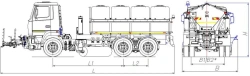 Road maintenance machine with a set of summer equipment model MK-3532-11
