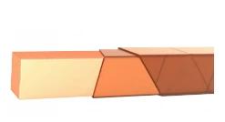 Copper wire, rectangular with polyimide-fluoroplastic film insulation, PPIPK-T grade