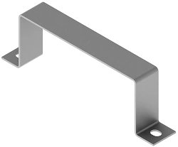 Mounting bracket of belt type LL 000x00 FP, with overall dimensions from 150x50 mm to 1000x200 mm, with metal thickness 2,0 mm,