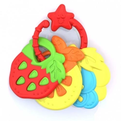 Teethers (fruit: orange, strawberry, grapes 3 pcs. on cardboard)
