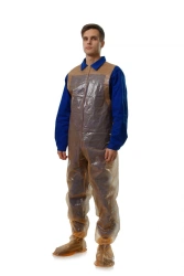 Special additional plastic clothing for protection against radioactive substances: Half overalls