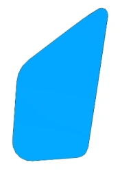 GAZ LCV fixed door glass (SG colour) (right) Code 00223TDR02002