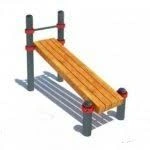 Outdoor bench for abs exercises