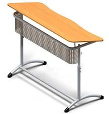 Two-seater adjustable desk, article number PE-DUE5-7