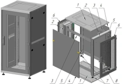Telecommunication cabinet ??-?-22U-600?1200?600-??