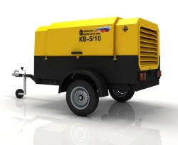 Compressor station on wheeled chassis based on screw compressors KV-5/10P
