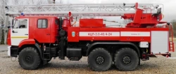 Fire tanker truck with ladder ACL 2,5-40-17 (43118) type 4344-A9 modification 4344B2 on chassis modification 43118-A5, 43118-50.