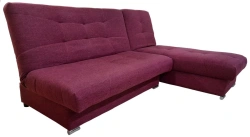 Sofa-book sofa "Phoenix 4K" modular with ottoman in monochrome colour.