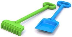 Sand Set No. 10 (large shovel, garden rake)